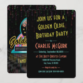 Golden Oldie verjaardagsfeestje uitnodiging (Voorkant / Achterkant)