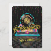 Golden Oldie verjaardagsfeestje uitnodiging (Achterkant)