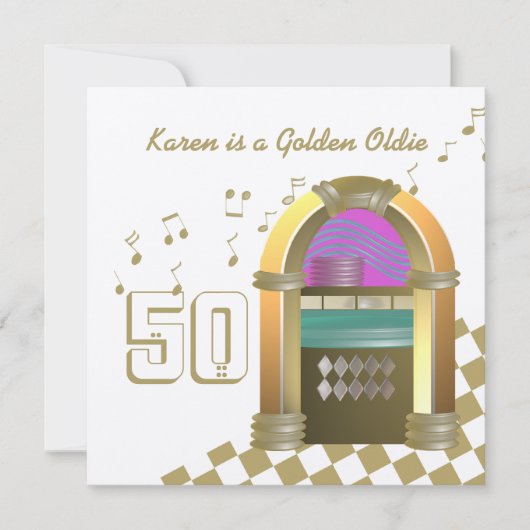 Golden Oldies Juke Box Kaart (Voorkant)