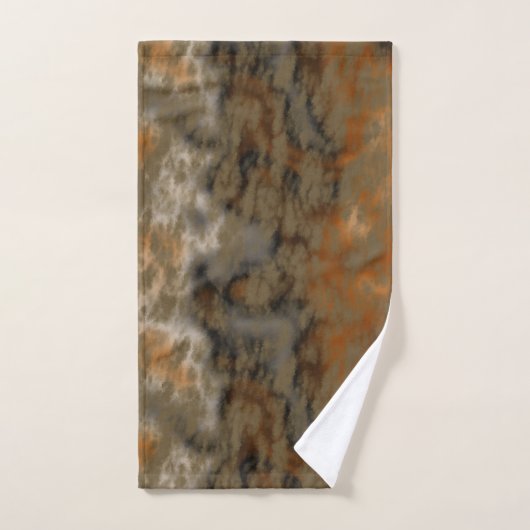 Golden Olive Abstract Bad Handdoek (Handdoek)