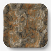 Golden Olive Abstract Papieren Bordje (Voorkant)