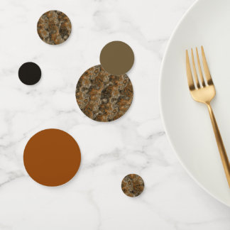 Golden Olive Marble Confetti