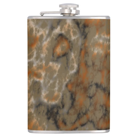 Golden Olive Marble Heupfles (Voorkant)