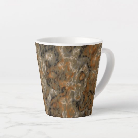 Golden Olive Marble Latte Mok (Rechterhoek)