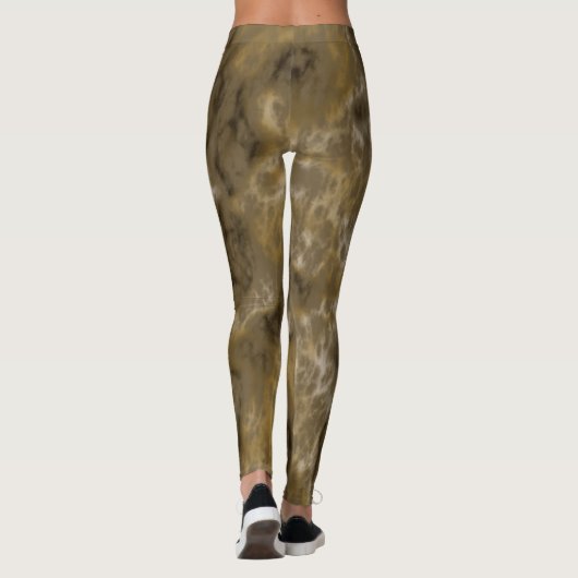 Golden Olive Marble Leggings (Achterkant)