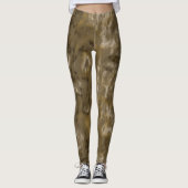 Golden Olive Marble Leggings (Voorkant)