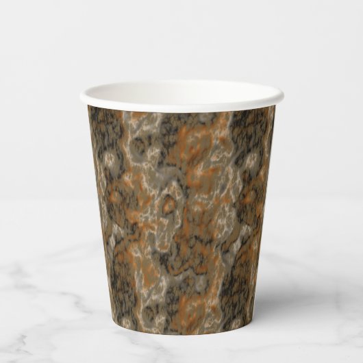 Golden Olive Marble Papieren Bekers (Achterkant)