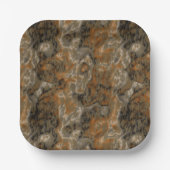 Golden Olive Marble Papieren Bordje (Voorkant)