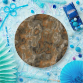 Golden Olive Marble Papieren Bordje (Feest)