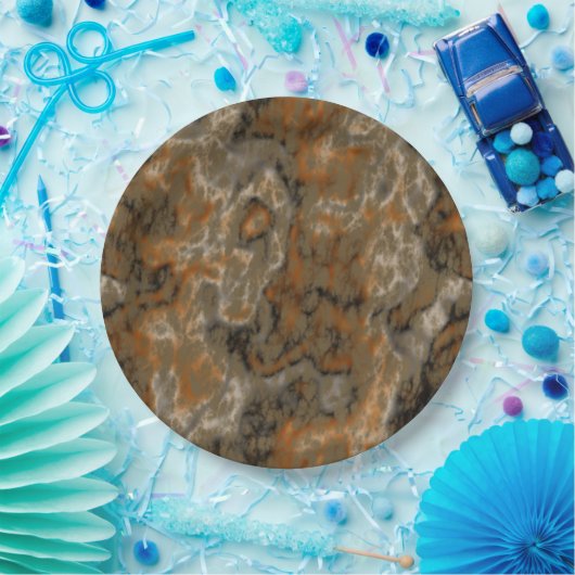 Golden Olive Marble Papieren Bordje (Feest)