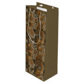 Golden Olive Marble Wijn Cadeautas (Voorkant Gekanteld)