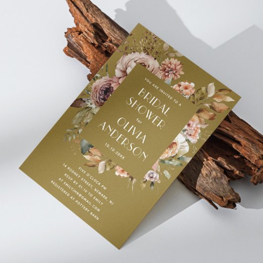 Golden Olive Vrijgezellenfeest | Rustic Boho Garde Kaart