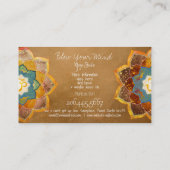 Golden Om Flower Mandala Design Gold Visitekaartje (Achterkant)