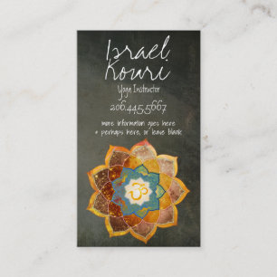 Golden Om Flower Mandala Design Visitekaartje