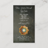 Golden Om Flower Mandala Design Visitekaartje (Achterkant)