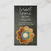 Golden Om Flower Mandala Design Visitekaartje (Voorkant)