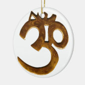 Golden Om Keramisch Ornament (Links)