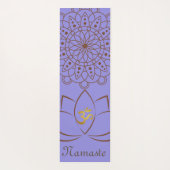 Golden Om Lotus Mandala + Jouw naam Spiritueel Yogamat (Achterkant)