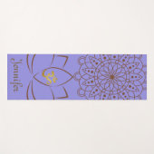 Golden Om Lotus Mandala + Jouw naam Spiritueel Yogamat (Voorkant (horizontaal))