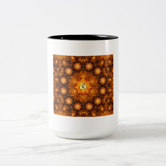 Golden Om Namaste' Tweekleurige Koffiemok (Center)