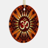 Golden OM Organic Good Energy Ceramic Ornament (Rechts)