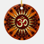 Golden OM Organic Good Energy Ceramic Ornament (Achterkant)
