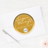 Golden Ombre Circle Logo Sjabloon Soy Candle Label (Envelop)