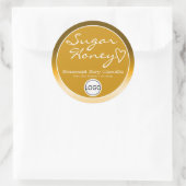 Golden Ombre Circle Logo Sjabloon Soy Candle Label (Tas)