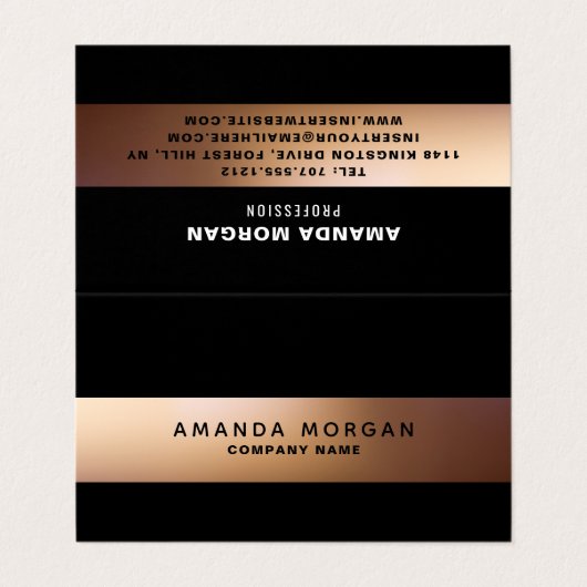 Golden Ombré, Modern Double Loyalty Visitekaartje