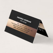 Golden Ombré, Modern Double Loyalty Visitekaartje (Achterkant)