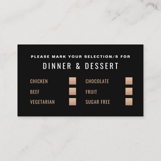 Golden Ombré, Modern Menu Selection (Achterkant)