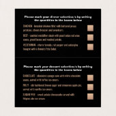 Golden Ombré, Modern Menu Selection Visitekaartje (Binnenkant ongevouwen)