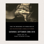 Golden Ombré, moderne foto om de datumkaart op te  Visitekaartje (Binnenkant ongevouwen)