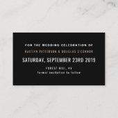 Golden Ombré, moderne redder de datum Informatiekaartje (Achterkant)