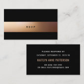 Golden Ombré, moderne RSVP-kaart Informatiekaartje (Voorkant / Achterkant)