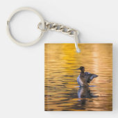 Golden oog op een gouden meer sleutelhanger (Voorkant)