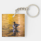 Golden oog op een gouden meer sleutelhanger (Achterkant)