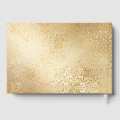 Golden Opulence Kerstmis Bloemen Huwelijk Gastenboek (Achterkant)