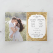 Golden Opulence Kerstmis Bloemen Huwelijk Programma (Binnen)