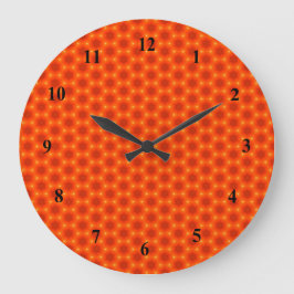Golden Orange Honeycomb Hexagon Pattern Grote Klok
