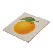 Golden Orange  – Watercolor Fruit  Tegeltje (Zijkant)