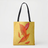 Golden Oranje Autumn Herfst leaf moderne kunst Tote Bag (Voorkant)