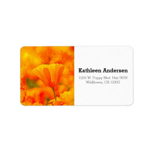 Golden Oranje California Poppy "Land van Sinaasapp Etiket