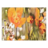 Golden Oranje Californië papavery acrylverf Tafelkleed (Voorkant (Horizontaal))