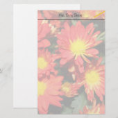 Golden, oranje dagerbloemen. briefpapier (Voorkant / Achterkant)