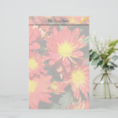 Golden, oranje dagerbloemen. briefpapier (Staand voorkant)