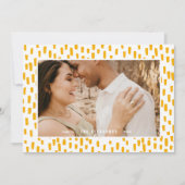 Golden Oranje Dashing Photo Lijst Holiday Kaart (Voorkant)