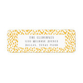 Golden Oranje Dashing Return Address Label (Voorkant)
