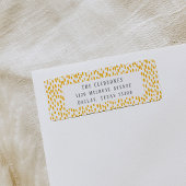 Golden Oranje Dashing Return Address Label
