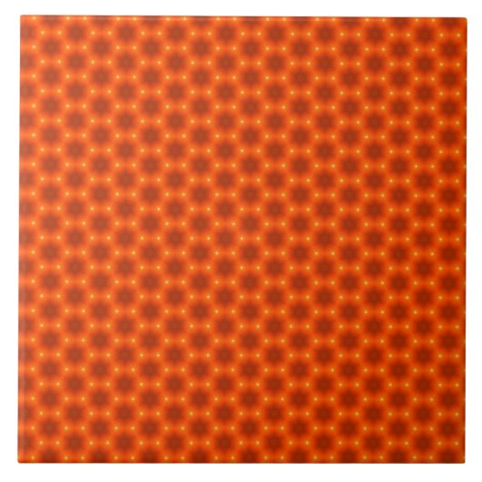 Golden Oranje Honeycomb Hexagon Pattern Tegeltje (Voorkant)